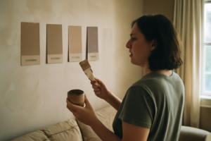 Échantillon couleur moka — brun chaud, idéal pour décoration et ameublement