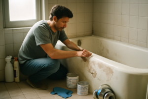 Peindre une baignoire : guide étape par étape pour peindre une baignoire avec peinture époxy résistante