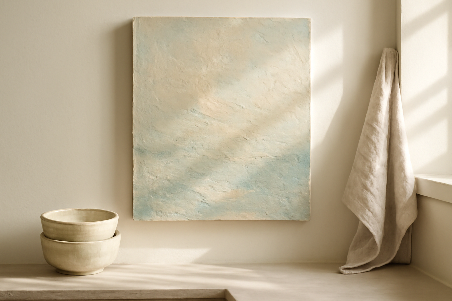 Application de peinture acrylique pour cuisine, mur blanc lumineux avec protection anti-taches, facile à nettoyer